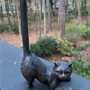 Cast Iron Cat Doorstop Decor